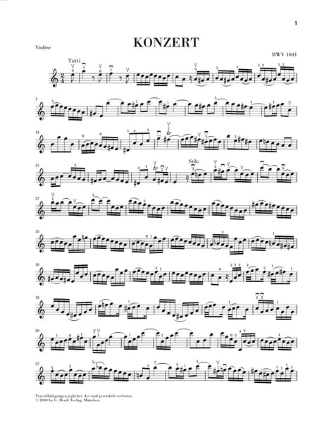 Bach: Violin Concerto in A Minor, BWV 1041