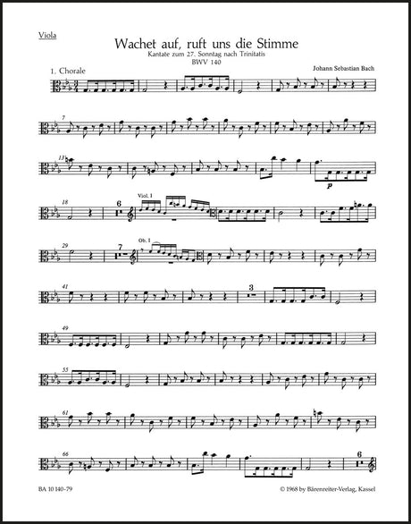 Bach: Wachet auf, ruft uns die Stimme, BWV 140