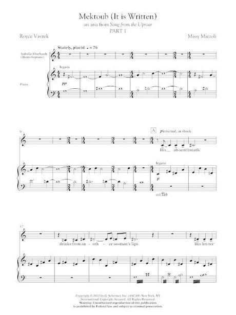 Mazzoli: Mektoub (It Is Written)