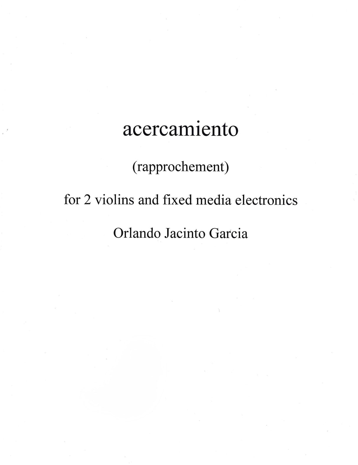 García: acercamiento