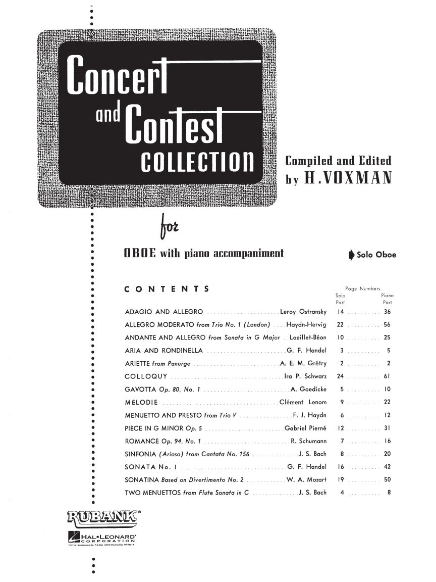 Concert and Contest Collection - Oboe