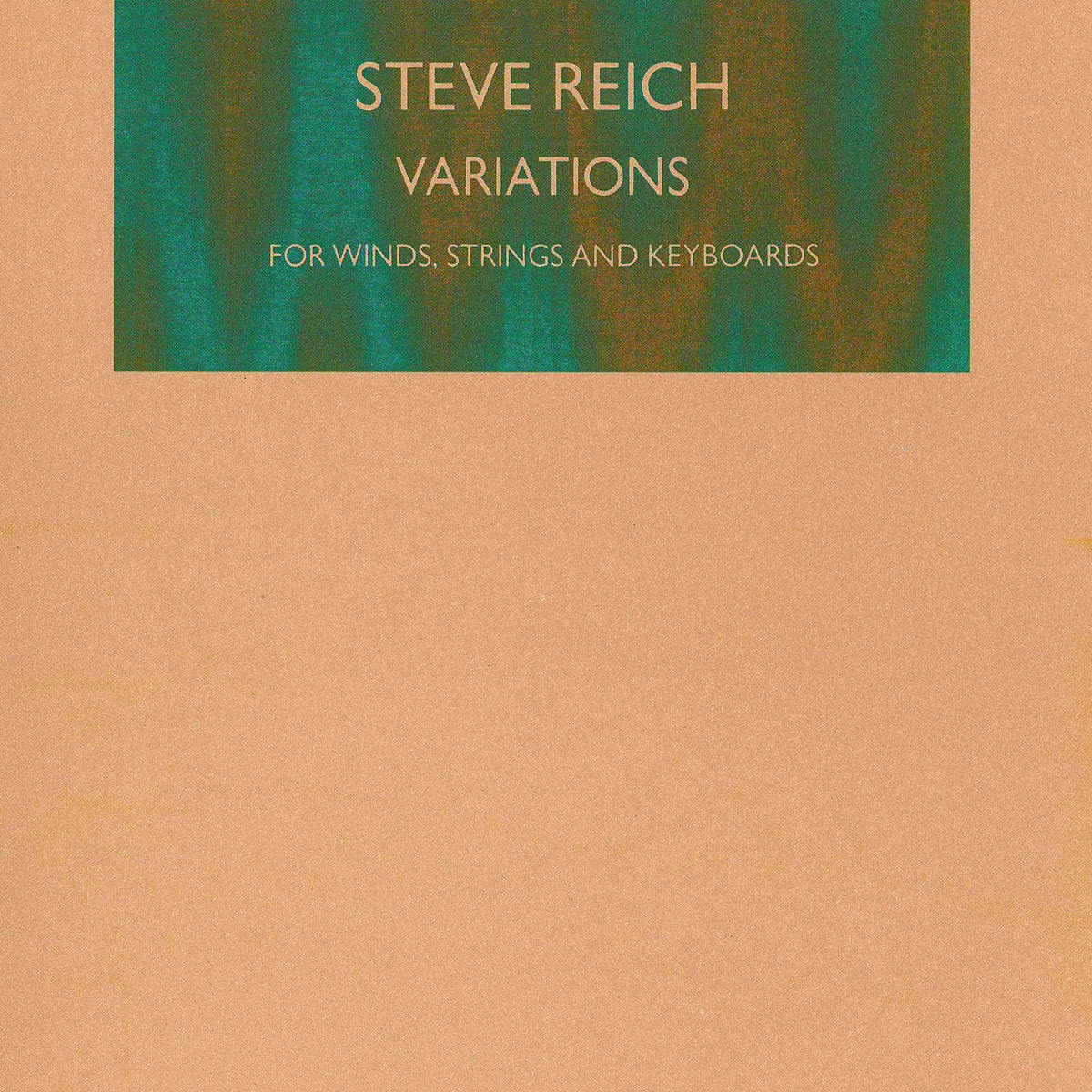 Reich: Variations for Winds, Strings, and Keyboard – Ficks Music