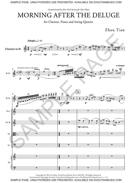 Zhou Tian: Morning after the Deluge (Version for Clarinet Sextet)
