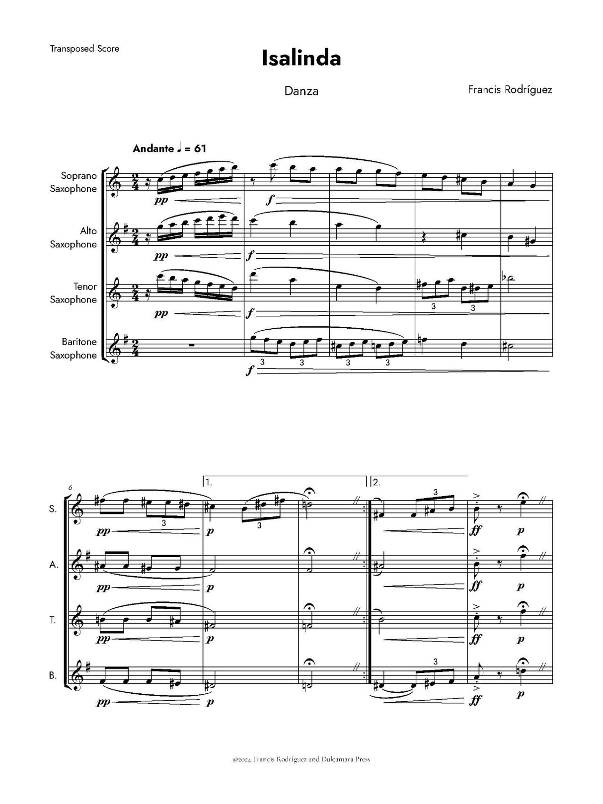 F. Rodríguez: Danza Isalinda