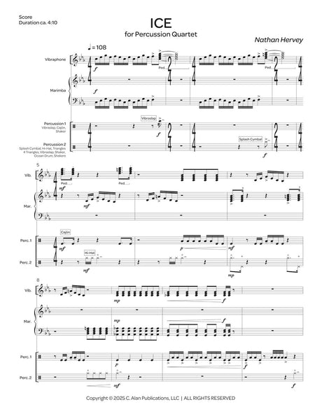 Hervey: Ice (Version for Percussion Quartet)