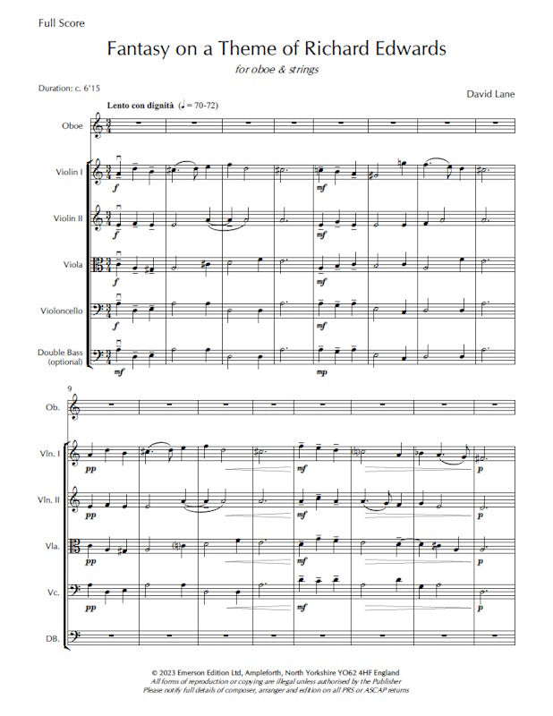 D. Lane: Fantasy on a Theme of Richard Edwards