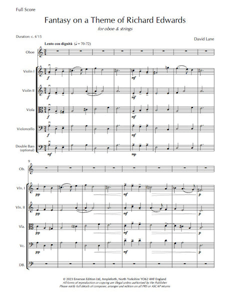 D. Lane: Fantasy on a Theme of Richard Edwards