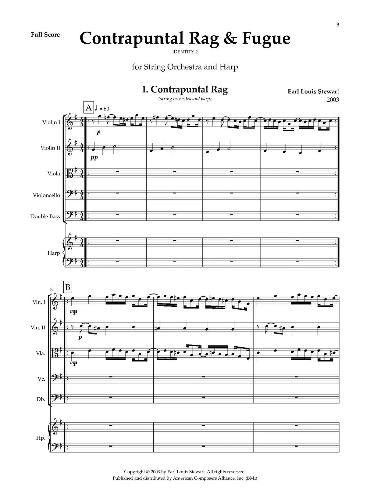 Stewart: Contrapuntal Rag & Fugue