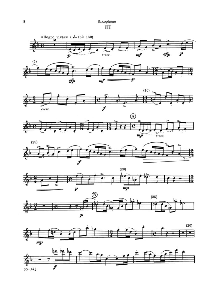 Lunde: Alto Saxophone Sonata
