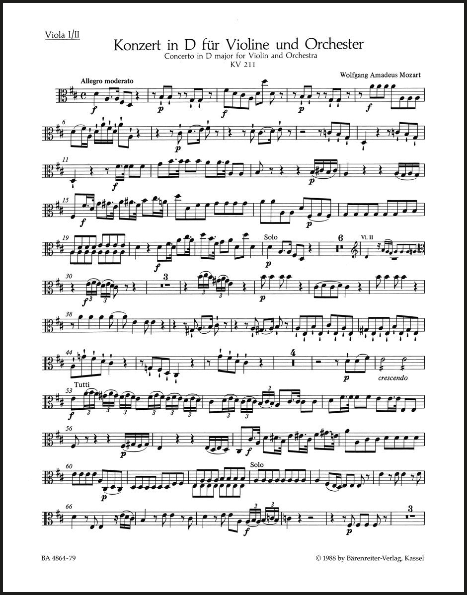 Mozart: Violin Concerto No. 2 in D Major, K. 211