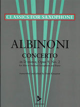 Albinoni: Concerto in D Minor, Op. 9, No. 2 (arr. for Saxophone)