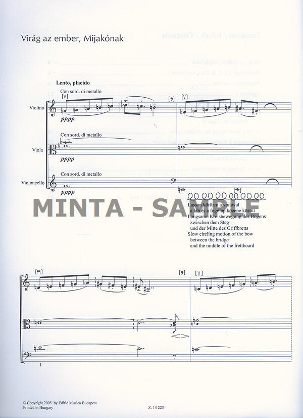 Kurtág: Signs, Games and Messages for String Trio