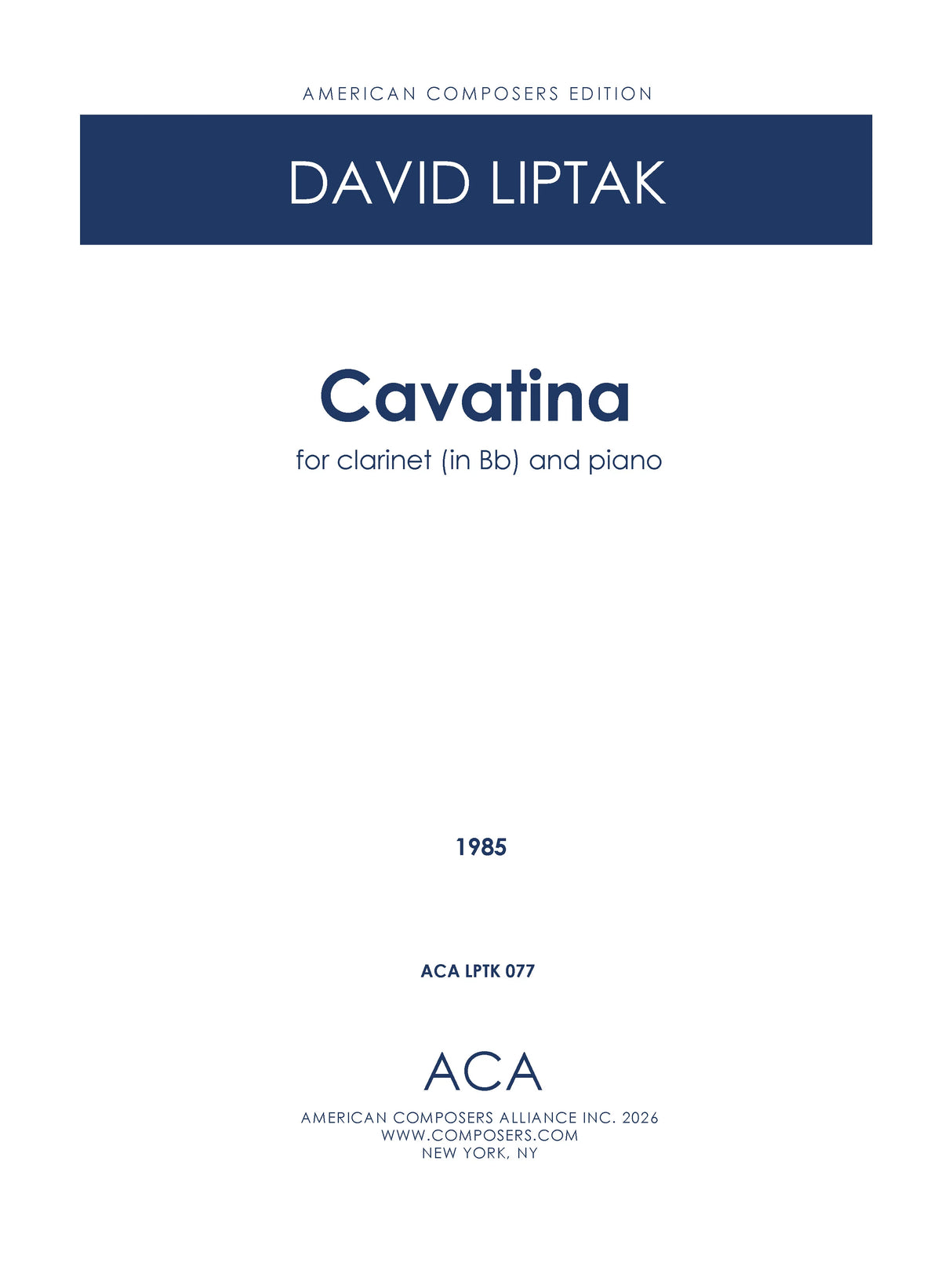 Liptak: Cavatina