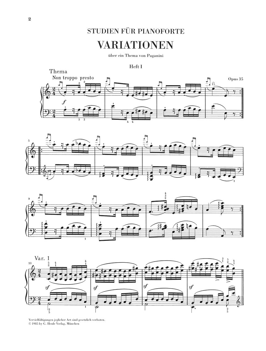 Brahms: Paganini Variations, Op. 35 – Ficks Music
