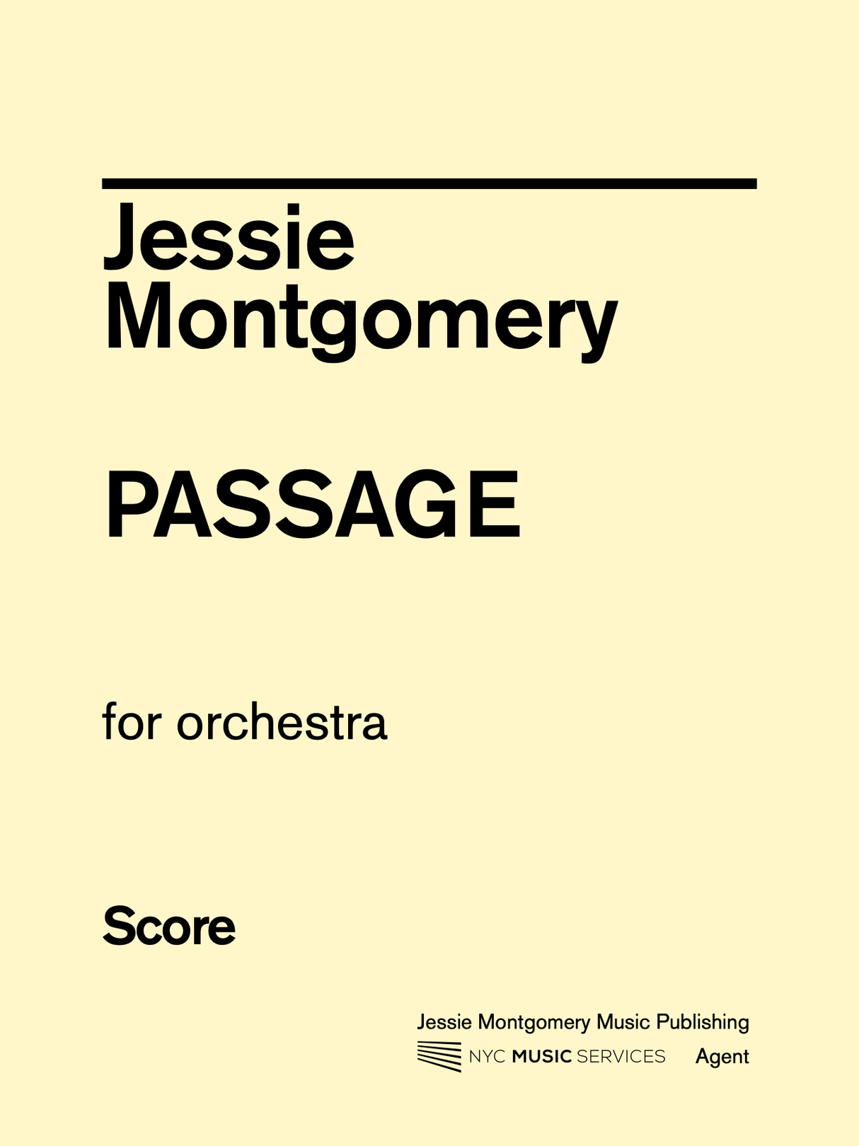 Montgomery: Passage (Version for Orchestra)