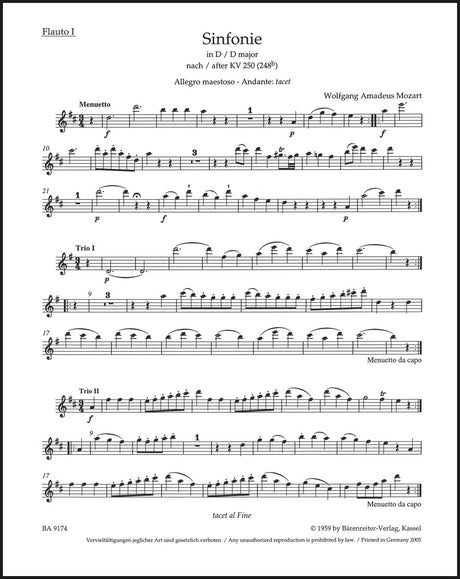 Mozart: Symphony in D Major