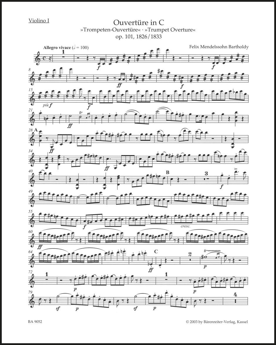 Mendelssohn: Trumpet Overture, MWV P 2, Op. 101