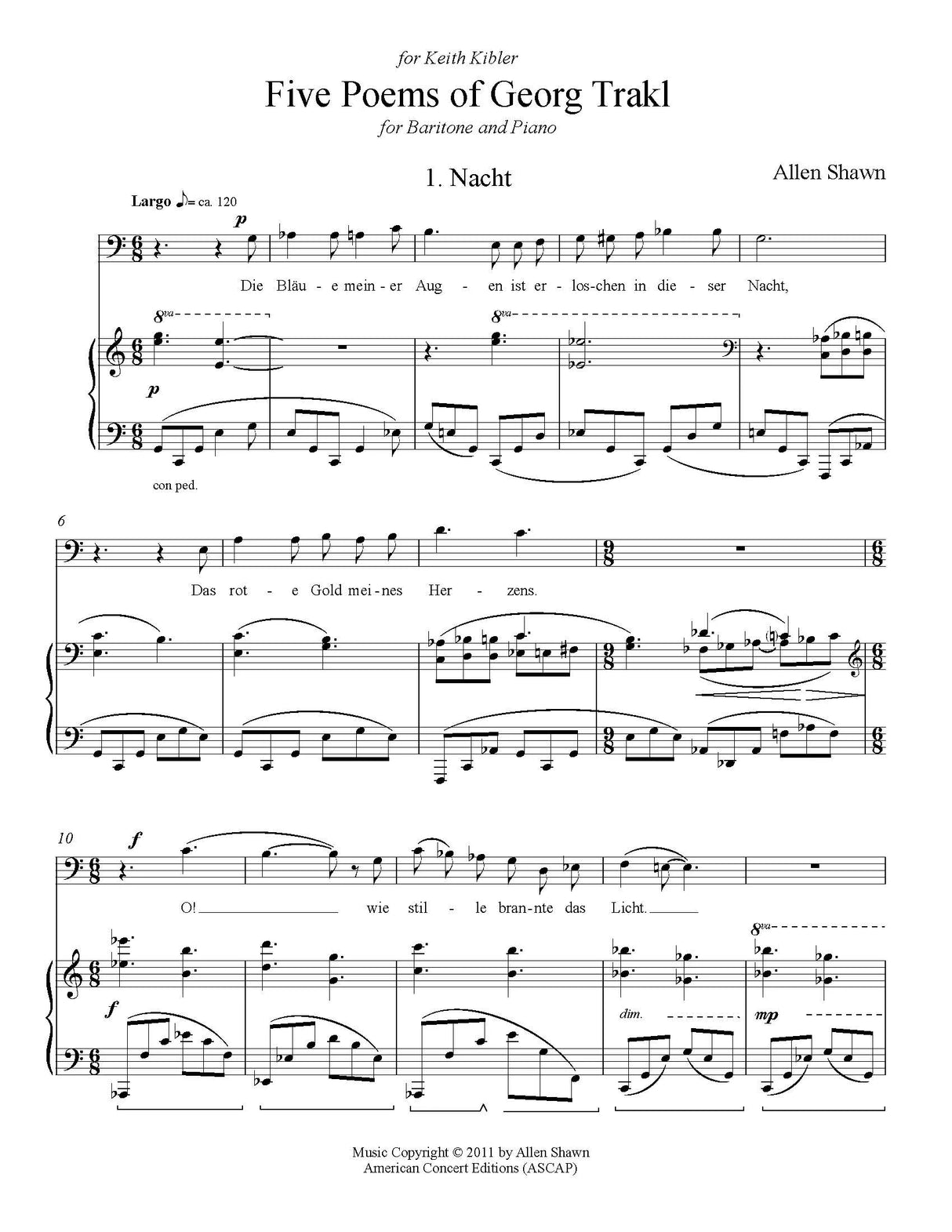 Shawn: Five Poems of Georg Trakl