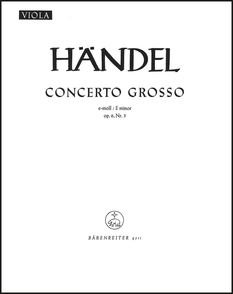 Handel: Concerto grosso in E Minor, HWV 321, Op. 6, No. 3