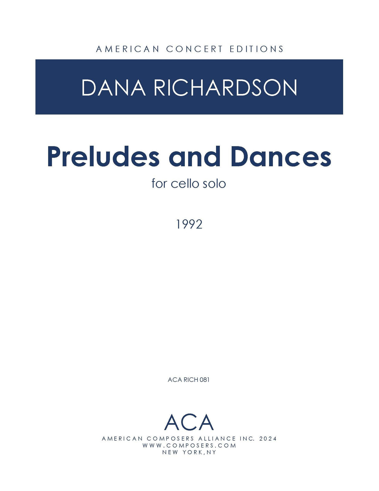 D. Richardson: Preludes & Dances