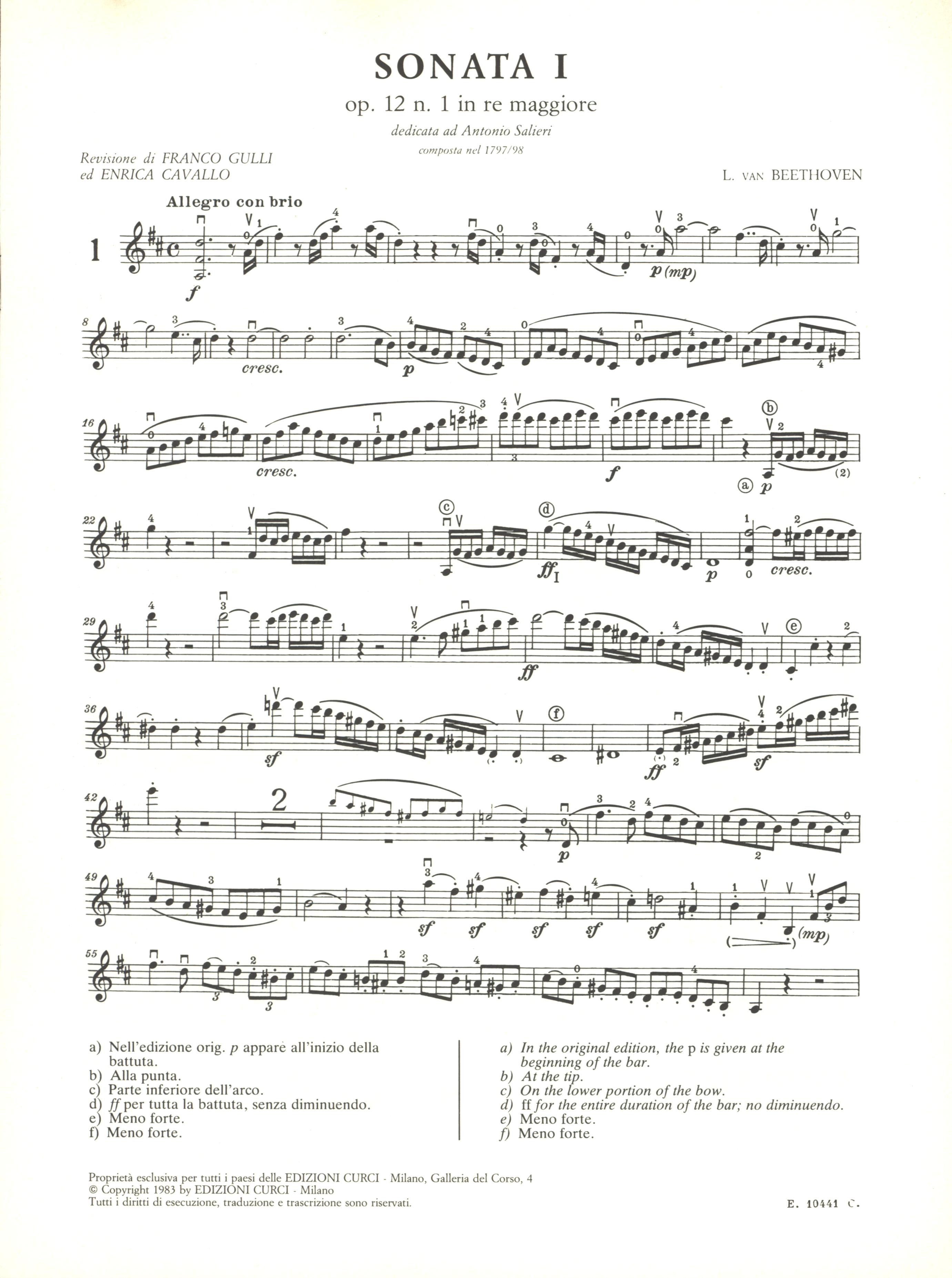 Beethoven: Violin Sonata in D Major, Op. 12, No. 1 – Ficks Music