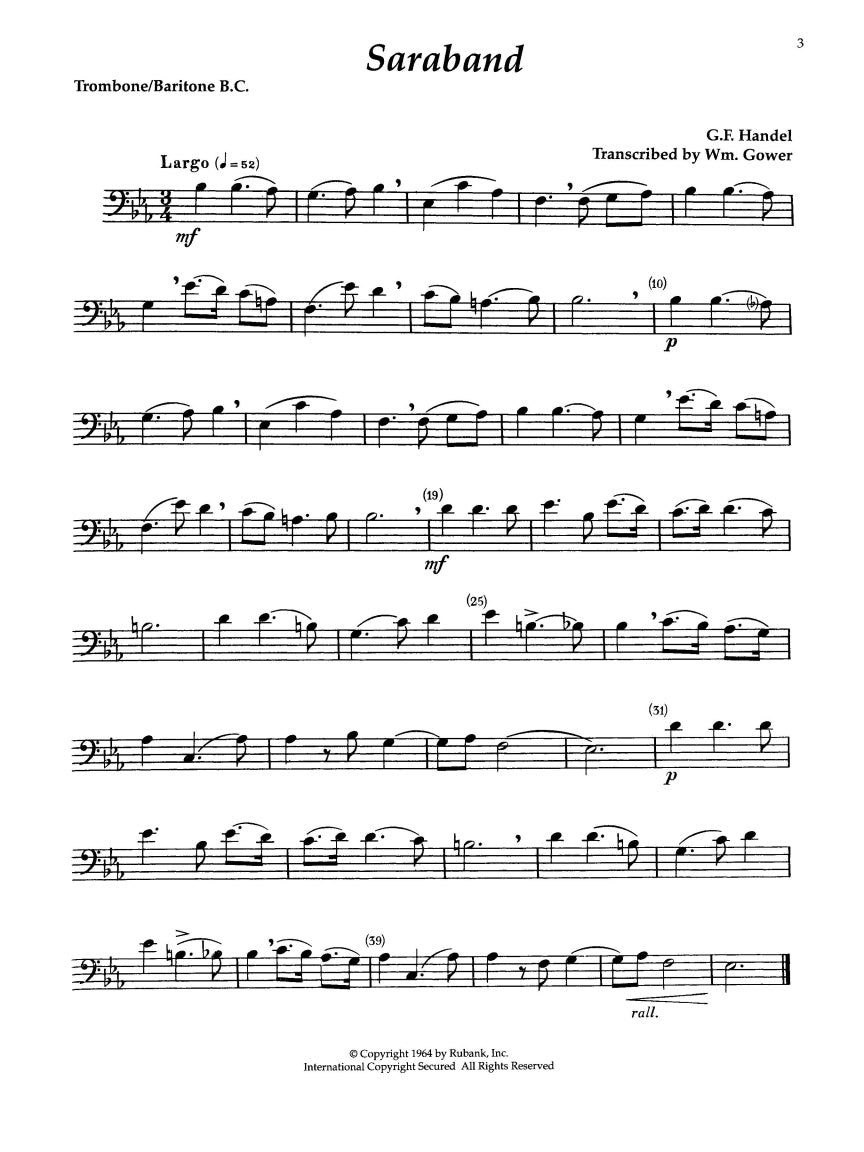 Rubank Book of Trombone/Baritone B.C. Solos