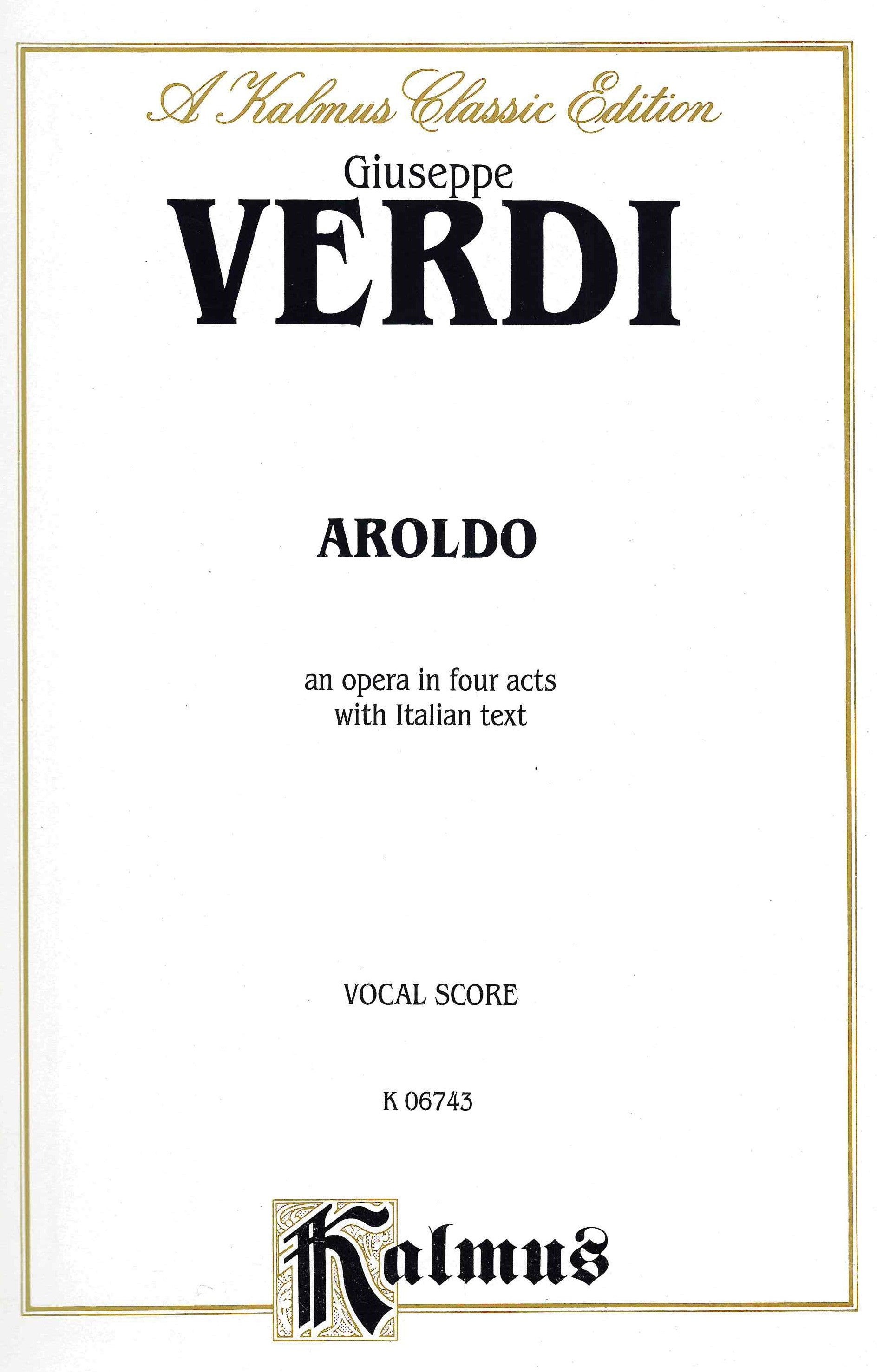 Verdi: Aroldo – Ficks Music