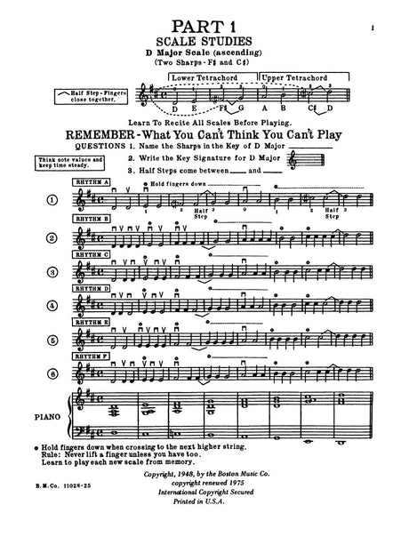 A Tune a Day – Beginning Scales - Violin