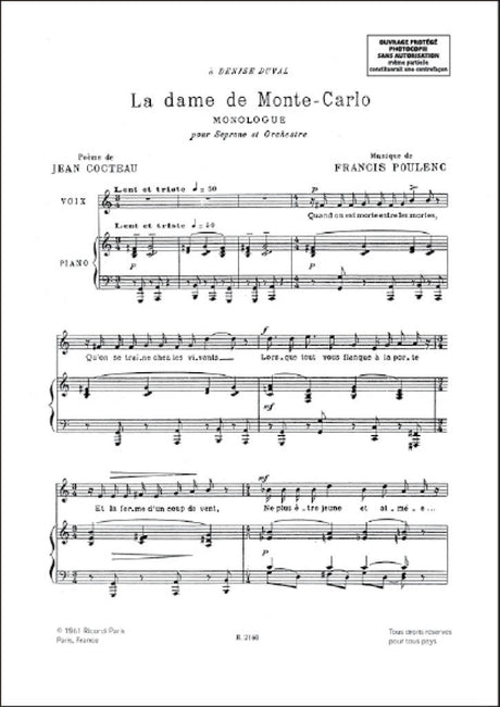 Poulenc: La Dame de Monte Carlo