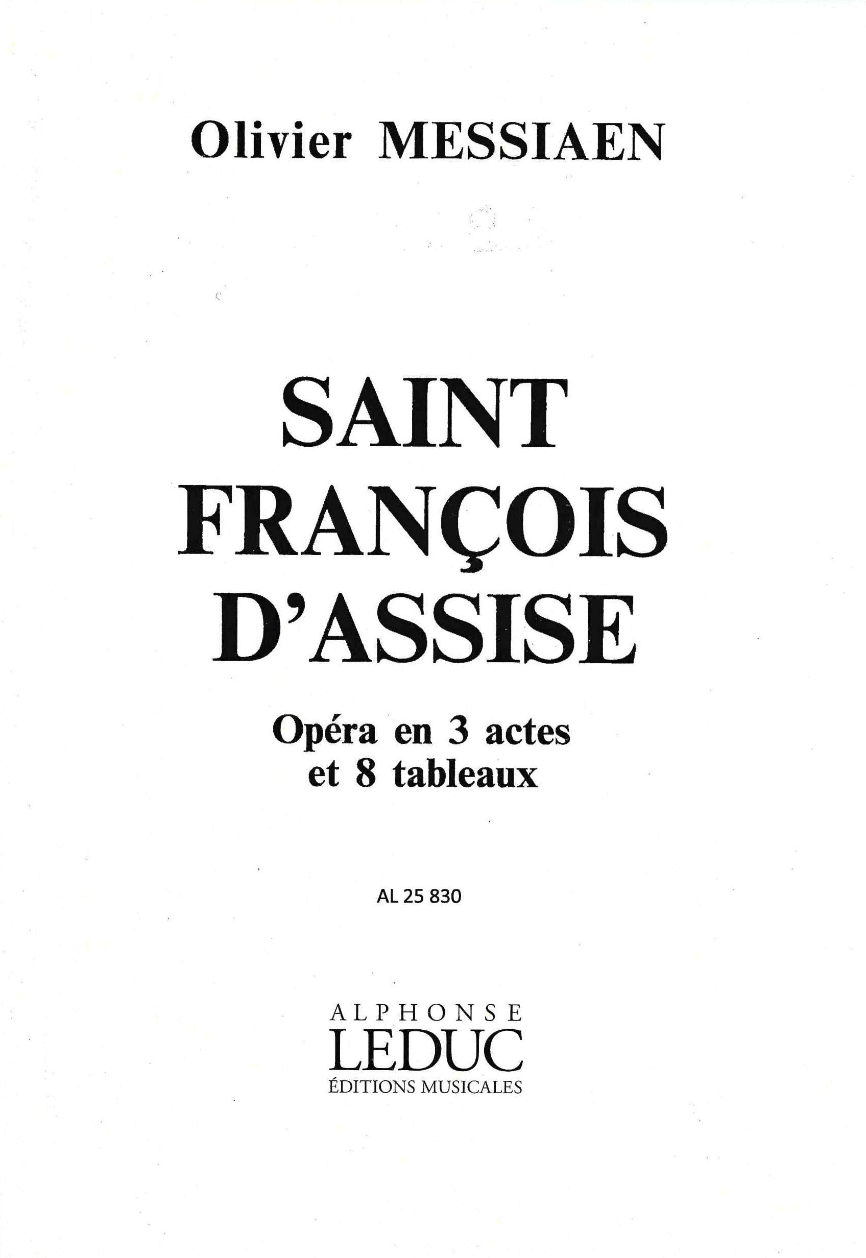 Messiaen: Saint Francois d'Assise – Ficks Music
