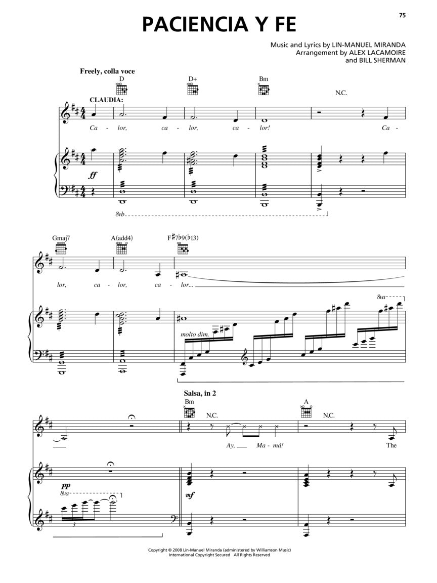 In the Heights - Vocal Selections