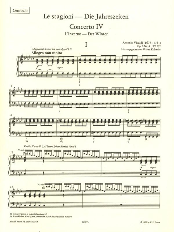 Vivaldi: Violin Concerto in F Minor, RV 297, Op. 8, No. 4