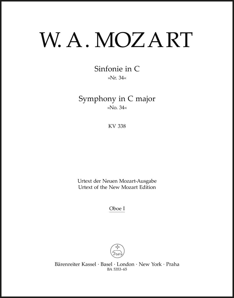 Mozart: Symphony No. 34 in C Major, K. 338