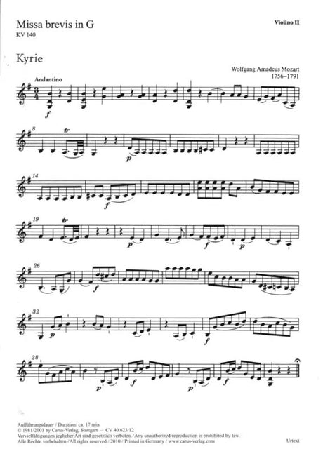 Mozart: Missa brevis in G Major, K. 140 (235d)