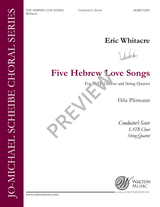 Whitacre: 5 Hebrew Love Songs (Version for SATB Choir)