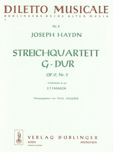 Haydn: String Quartet in G Major, Hob. III:29, Op. 17, No. 5
