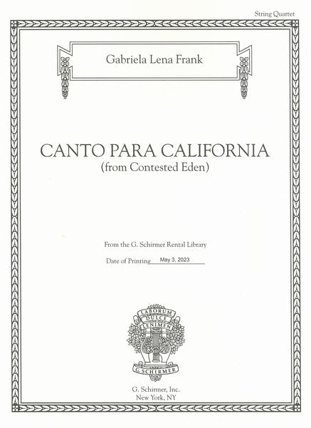 Frank: Canto para California