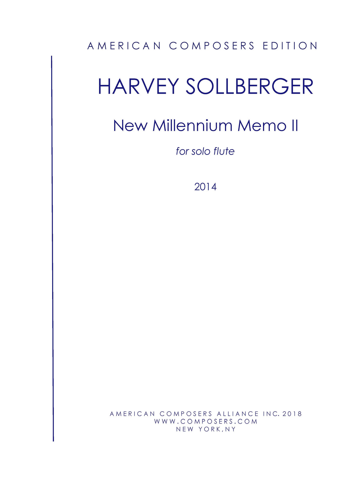 Sollberger: New Millennium Memo II