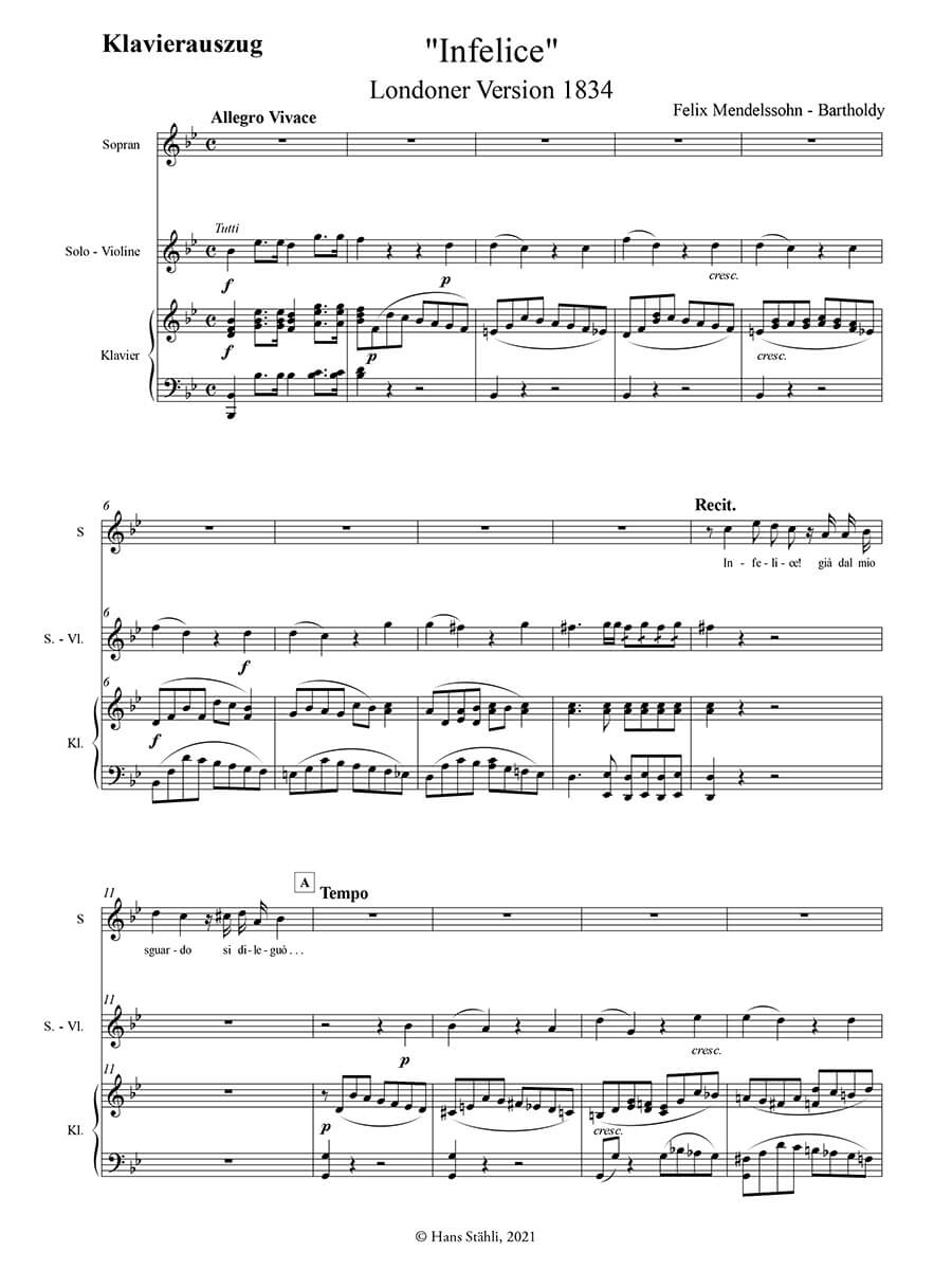 Mendelssohn: Infelice (London Version 1834)