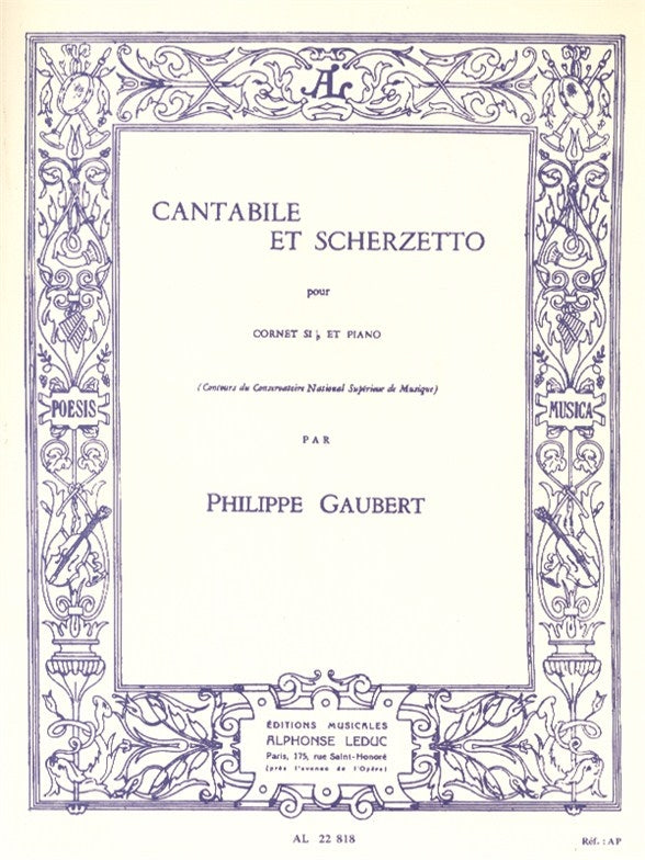 Gaubert: Cantabile et Scherzetto