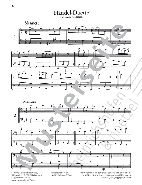 Handel-Duets for Young Cellists