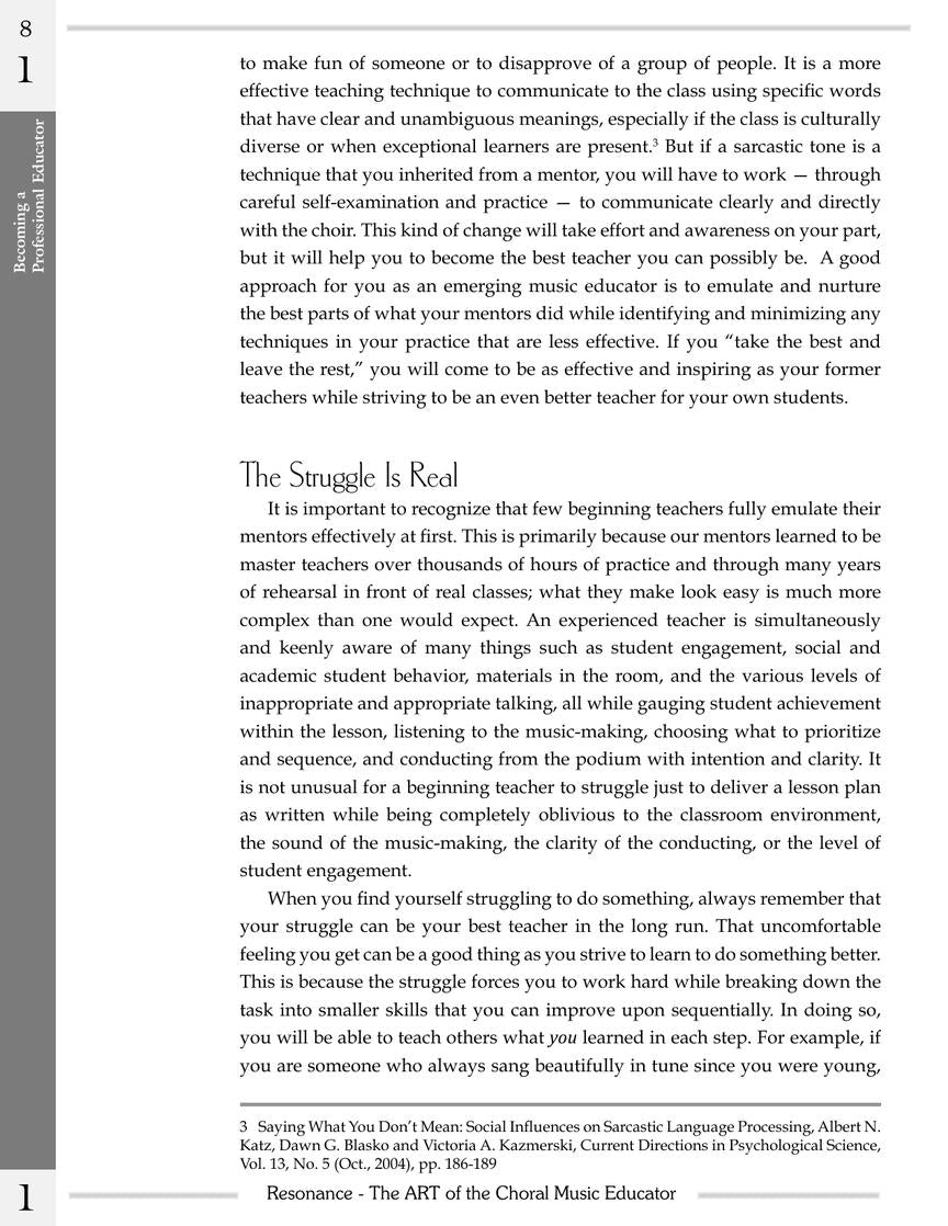 Resonance: The Art of the Choral Music Educator