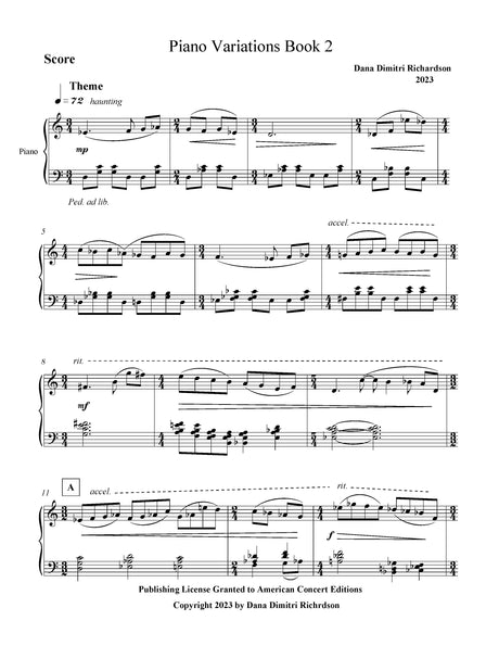 D. Richardson: Piano Variations - Book 2