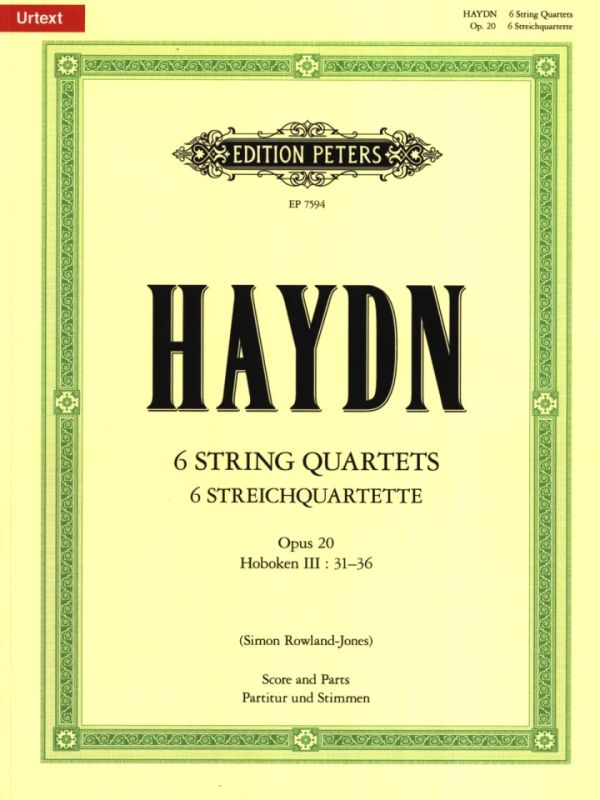 Haydn: 6 String Quartets, Hob. III:31–36, Op. 20