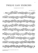 Squire: 12 Easy Exercises for Cello, Op. 18