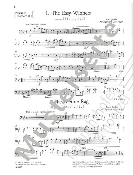 Let's Rag... 10 Ragtimes for Trombone