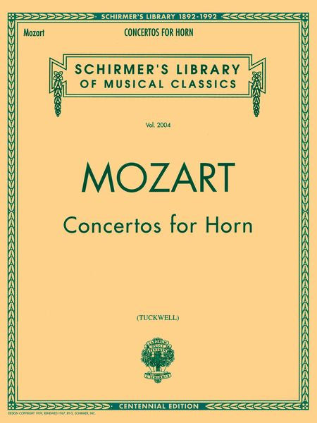 Mozart: Concertos for Horn