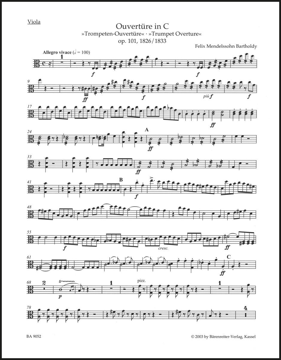 Mendelssohn: Trumpet Overture, MWV P 2, Op. 101