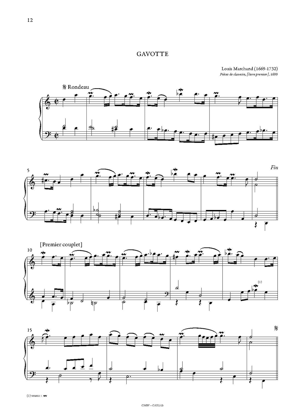 Anthology of French Baroque Music - Harpsichord - Volume 2
