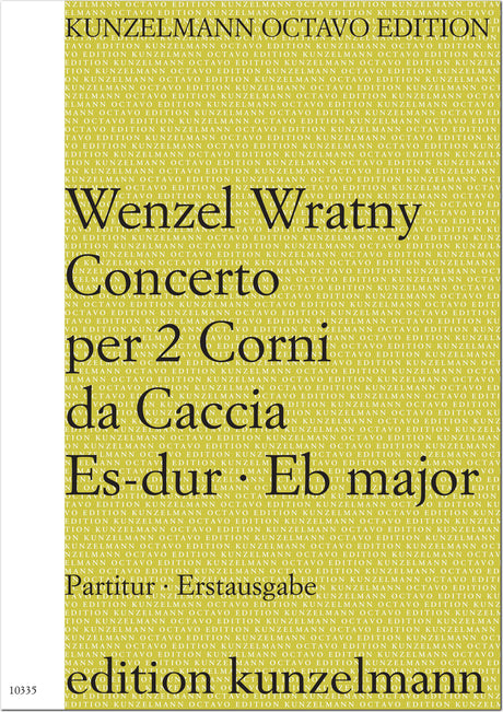 Wratny: Concerto for 2 Horns in E-flat Major